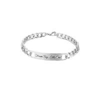 Mr.Gadget's Solutions Personalized Stainless Steel Baby ID Bracelet - Adjustable Nameplate Link Chain for Newborns, Infants & Toddlers - Ideal for Christening & Birthdays - Unisex for Boys & Girls.
