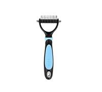 Mr Gadget's Solutions Pet Grooming Tool - Double Sided Undercoat Rake for Dogs & Cats - Professional Dematting Comb & Shedding Brush for Mats and Tangles