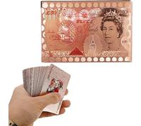 Mr. Gadget's Solutions Pound Playing Cards PVC Poker Waterproof Plastic Playing Cards Set Classic Magic Tricks Tool - Rose Gold Plated