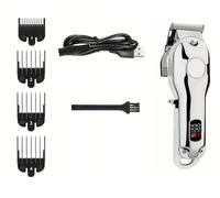 Mr. Gadget's Solutions Premium Gold Grooming Clipper - Cordless & Rechargeable with Comb Set (Silver)