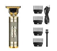 Mr.Gadget's Solutions Professional Hair Clippers and Trimmers Set - 3-in-1 Complete Grooming Kit for Hair Cutting, Beard Trimming & Detailing - Rechargeable, Precision Blades, Quiet Motor (Gold)
