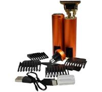 Mr.Gadget's Solutions Professional Hair Clippers and Trimmers Set - 3-in-1 Rechargeable Grooming Kit for Hair Cutting, Beard Trimming & Precision Detailing (Orange)