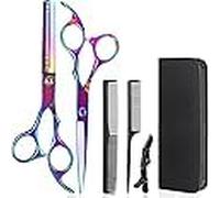 Mr.Gadget's Solutions Professional Hair Cutting Scissors Set, 6-Piece Barber Kit Multicolour,for Home and Salon Use
