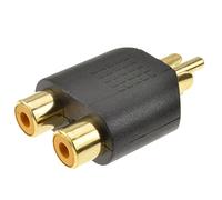 Mr.Gadget's Solutions RCA Male to 2 RCA Female Y Splitter Adapter, Gold Plated Audio Connector for Amplifier, Speaker, TV, DVD Player
