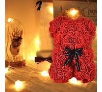 Mr.Gadget's Solutions Red Rose Bear Flower Teddy Doll Perfect Birthday Wedding Valentine Lover Gift Foam