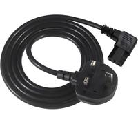 Mr.Gadget's Solutions Right-Angle Kettle Power Cable - Heavy Duty 18 AWG C13 to UK Plug, Space-Saving 90° Design, Ideal for Kettles, PCs, Monitors, TVs, Printers & More (5m)