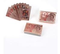 Mr. Gadget's Solutions Rose Gold Plastic Pound Playing Cards Deck of PVC Poker Card Creative Party Game Gift
