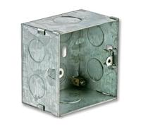 Mr. Gadget's Solutions Single Metal Back Box 45mm Flush Wall Pattress / 1 Gang Electrical Sockets