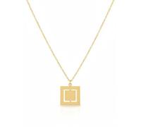 Mr.Gadget's Solutions Stainless Steel Rotating Pendant Necklace - Custom Engraved Round/Heart/Square Shapesa - Personalized Jewelry (Square)