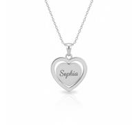 Mr.Gadget's Solutions The Kinetic Legacy: A Rotating Multi-Shape Custom Keepsake Pendant (Heart, SIlver)