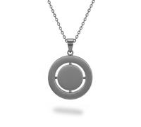Mr.Gadget's Solutions The Revolving Custom Engraved Keepsake Pendant Necklace (Round, Silver)