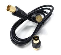 Mr.Gadget's Solutions TV Coax Extension Cable - Male to Female RF Aerial Lead with Gold-Plated Connectors - Includes Male to Male Coupler Adapter (5m)