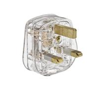 Mr. Gadget's Solutions® UK 13A Transparent Plug Top Mains 3A Fuse 3 Pin Clear PAT Testing - 500w Appliance
