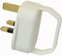 Mr. Gadget's Solutions® UK Mains Easy Pull Grip Handle Plug Switch 13A Fused Re-wireable - Mobility/Arthritis/Disability/Weak Grip/Elderly - White