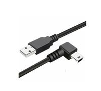 Mr.Gadget's Solutions Universal Mini USB Cable, Right Angle 90 Degree, 2 Meter Length, Data Transfer & Charging, Compatible with Camera, GPS, MP3, Black
