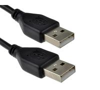 Mr. Gadget's Solutions USB 2.0 A Male to A Male Cable - High-Speed Data Transfer for Peripherals, Hard Drives, Cameras, and More - 1m/100cm (Black)