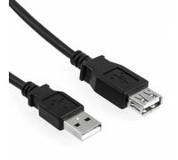 Mr. Gadget's Solutions USB 2.0 Data Charging Lead Male to Female USB Extension Cable Extender Cord 6ft 2M, Black
