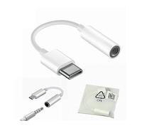 Mr.Gadget's Solutions USB Type-C to 3.5mm Audio Adapter, 12 cm Headphone Extender Cable, For Android Devices | White