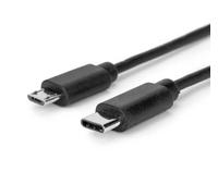 Mr. Gadget's Solutions® USB Type-C to Micro-B 2.0 Charger Cable, OTG Cable For Smartphones, Tablet, Hard Drives, Camera, Laptop - 3.3 Feet (1 Meter) - Black