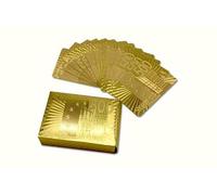 Mr. Gadget's Solutions Waterproof Euro 500 Gold Coated Playing Cards Nice Poker Family Table Games