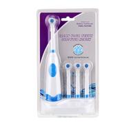 Mr. Gadget's Solutions Waterproof Rotary Rechargeable Toothbrush Family Pack with 4 Replacement Heads Teeth Care- Battery Powered Electric Toothbrush