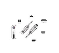 Mr. Gadget's Solutions XLR to Jack TRS Adapter, Balanced Female XLR to Quarter Inch 6.35mm Male Adapters