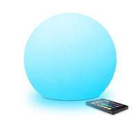 Mr.Go 10" LED Ball Lamp Color Changing Mood Light Sphere Lamp with Remote Control, 16 RGB Colors, Dimmable, Waterproof Garden Orb Light Rechargeable Night Lighting for Indoor Outdoor Deco
