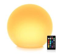 Mr.Go 14-inch LED Ball Light, Cordless Rechargeable Globe Lamp w/Remote, 16 RGB Color Changing Dimmable Mood Lamp, Waterproof Decorative Glow Orb Light for Home Outdoor Garden Patio Pool Party Decor