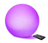 Mr.Go 14" Waterproof Ball Light LED Sphere Lamp Color Changing Mood Light Garden Ball Lamp with 16 Dimmable Colors, Remote Control, Rechargeable RGB Orb for Indoor Outdoor Decoration