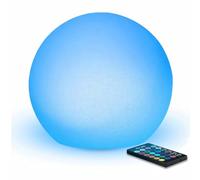 Mr.Go 6“ LED Night Light Ball Lamp Colour Changing Mood Light Sphere Lamp, 8 Dimmable Brightness, 16 Adjustable Colors, Remote Control, Rechargeable Bedside Lamp for Kids Bedroom Home Decoration
