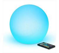 Mr.Go 8" LED Ball Light Sphere Lamp Colour Changing Mood Light with Remote, Rechargeable Orb Lamp Night Lighting with 16 Dimmable Lighting Colours for Indoor Outdoor Decor