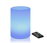 Mr.Go LED Night Light Bedside Lamp Color Changing Mood Light with 16 Colors, 8 Dimmable Brightness, 5 Special Effects, Instant Remote Control, Rechargeable RGB Ambience Light for Room Decor & Lighting