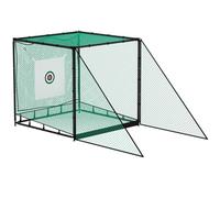 MR Golf Driving Cage 10x10x10ft, Golf Hitting Cage w/Ball Return System, Golf Batting Cage w/Steel Frame, Golf Practice Net for Full Swing Chipping Practice, Golf Training Net Indoor and Outdoor