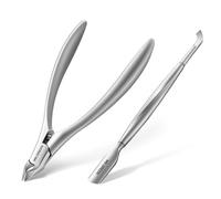 MR.GREEN Cuticle Scissors Innovate Built-in Spring Cuticle Nippers Clippers Trimmer Dead Skin Remover Beauty Manicure Tool (Cuticle Nipper+Manicure Pusher)