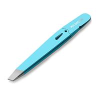 MR.GREEN Eyebrow Tweezers with Bevel Tip for Facial Hair, Classic Stainless Steel Tweezers for Men and Women Personal Care Tools (Blue)