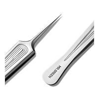 MR.GREEN Ingrown Hair Tweezers Needle Nose Pointed Tips Tweezers for Eyebrows Splinters Blackhead Removal Precision Stainless Steel Clip Extractor… (Short)