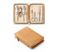 MR.GREEN Manicure Pedicure Kit 8-in-1, Upgraded Anti-Splash Nail Clippers Set, German Stainless Steel Full-Function Nail Grooming Kit with Real Leather Case for Women & Men, IdealGift