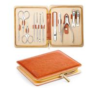MR.GREEN Manicure Set 12 in 1 Full Function Nail Clippers Set Professional Personal Nail Care Tool German Stainless Steel Pedicure Kit with Quality Leather Case Idea Gift