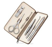 MR.GREEN Portable Luxury Manicure Sets Stainless Steel Pedicure Kits With Full-Grain Cowhide Leather Case Personal Care Tools Set for Travel or Home