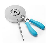 MR.GREEN Splash Resistant Nail Scissors Stainless Steel Toenail Clippers for Thick or Ingrown Nail Manicure Set (Blue Handle + Cuticle Remover)
