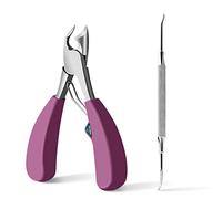 MR.GREEN Toenail Clipper Stainless Steel Ingrown Nail Cutter Good at Cutting Thick and Hard Nails Pedicure Tools (Purple+Nail Remover)