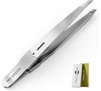 MR.GREEN Tweezers, Professional Precision Slant Tweezers for Women and Men, Solingen Stainless Steel, Premium Facial Hair Removal Tweezers Eyebrow Tweezer Plucker