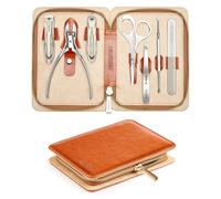 MR.GREEN Upgraded Manicure Set, German Stainless Anti Splash Nail Clippers Set with Cather, Quality Fingernail& Toenail Clipper, Professional Nail Care Kit with Exquisite Leather Case for Men & Women