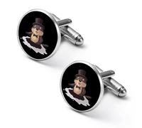 Mr. Groundhog Gentleman Shirt Cufflinks for Men Cuff Links Tie Father Husband Wedding Business 2.0cm