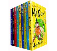 Mr Gum Collection Andy Stanton 9 Books Set (Biscuit Billionaire, Cherry Tree, Dancing Bear, Goblins, The Power Crystals, Whats for Dinner, Secret Hideout, Hound of Lamonic Bibber, You are a Bad Man)