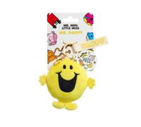 Rainbow Designs Mr Men Mr Happy Soft Plush Keyring - Soft Yellow Plush Character Keychain with Gold Clip - Charming Mr Men Collection Bag Charm Accessory for Bags, Keys & Pushchairs
