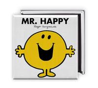 Mr. Happy Magnet - 2x2 Inch Glossy Rectangular Fridge Magnet | Official Mr Men Gift | Proudly Made in the UK | Fun Home or Office Accessory with Branded Packaging