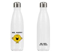 Mr. Happy Stainless Steel Water Bottle - 500ml | 26cm x 7cm Reusable Drink Bottle | Official Mr Men Gift | Proudly Printed in The UK | Eco-Friendly & Durable Design