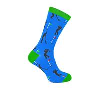 Mr Heron 1 Pack Mens Novelty Blue Golf Bamboo Socks - Golfers (Blue) - 6-11 UK