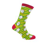 Mr Heron 1 Pack Mens Novelty Green Sheep Bamboo Socks - 6-11 UK - Sheep (Green)